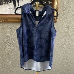 SPANX Blue V-Neck Sleeveless Blouse